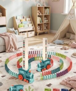 Електрическо влакче Домино с 60 части, светлини и звуци