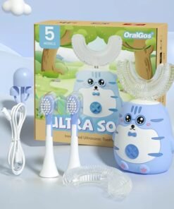 Детска електрическа 2 в 1 , 360 градусова U образна четка за зъби