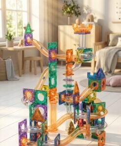 Alternative view of MAGNETIC MAGIC BLOCKS – Магнитен конструктор 94 части + Писта за топчета